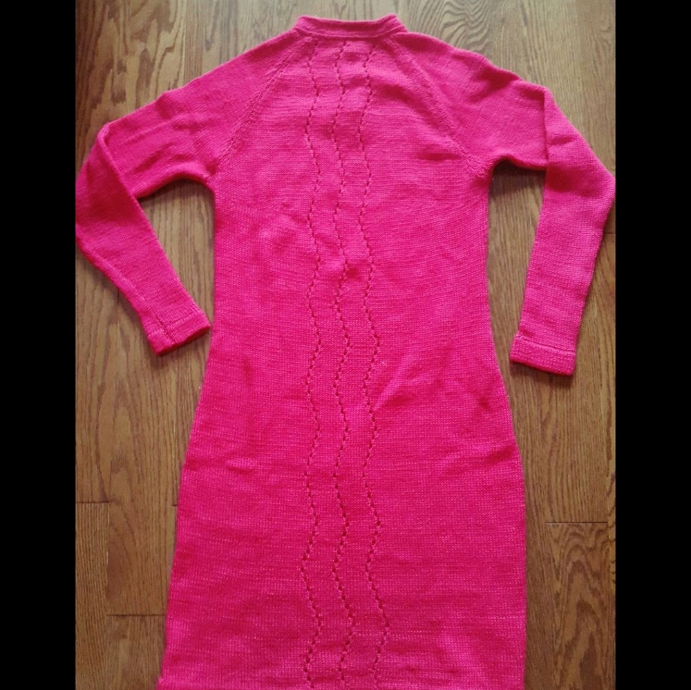 Vintage fuchsia knit dress